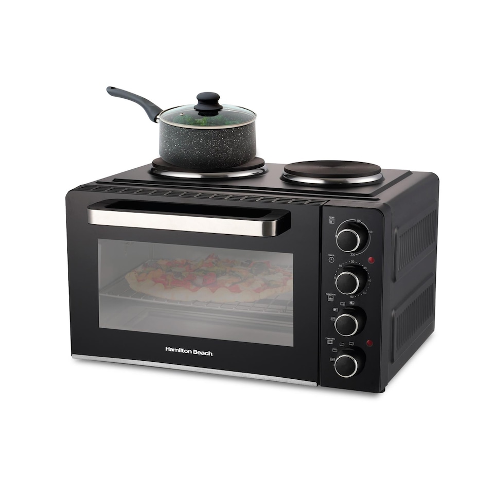 image 1 of Hamilton Beach 28L Mini Oven with Double Hotplate