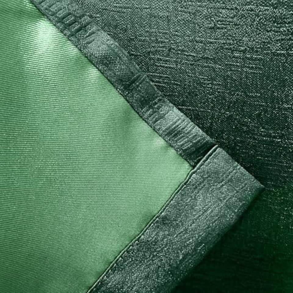 image 1 of Vogue Dark Green Curtains 66 x 90 inch (168 x 229 cm) Room Darkening Eyelet Thermal Noise Reducing Curtains for Bedroom and Living Room