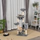 image 2 of PawHut 154cm Cat Tree Tower Multi-level Indoor Scratching Post Light Grey