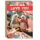image 1 of Felt Penguins On Tree Branch Cute Love Anniversary Valentines Day Card