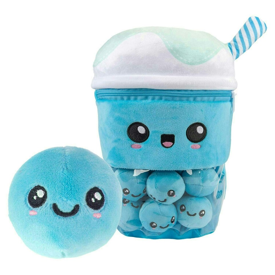 image 1 of Boba Tea Soft Toy Cute Plushie Huggable Cuddly Stuffed Toy Gift 35cm Blue