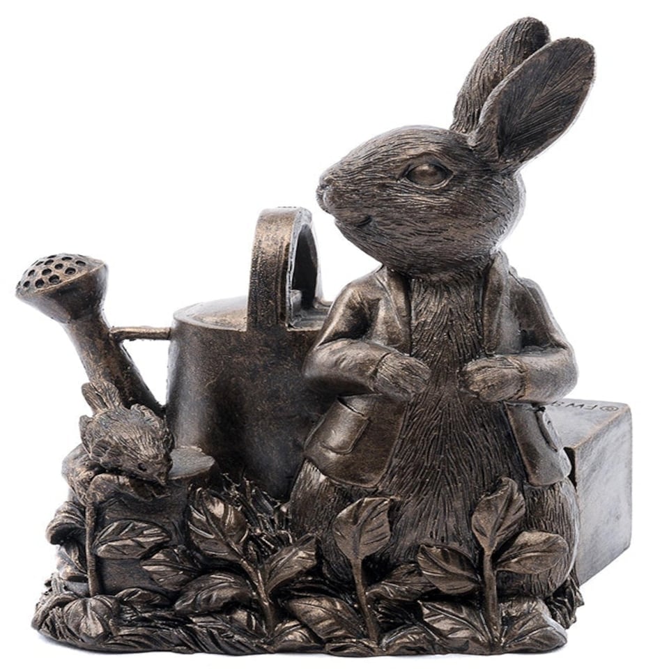 image 1 of Beatrix Potter Plant Pot Feet Antique Bronze Set 5 | Brown