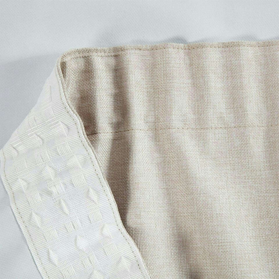 image 1 of Eclipse Pencil Pleat Blackout Curtains - Beige - 117cm x 229cm
