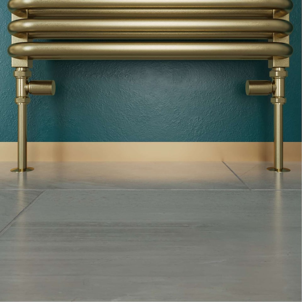 image 1 of Talus Pipe Covers - Brushed Brass - 130mm