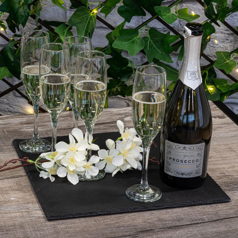 image 1 of Argon Tableware Square Slate Placemats - 33cm - Pack of 24 | Black | Natural