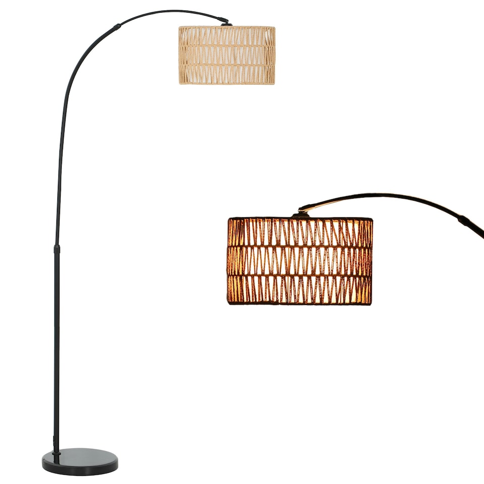 image 1 of HOMCOM Standing Lamp for Living Room, Floor Lamp with Foot Switch, Black