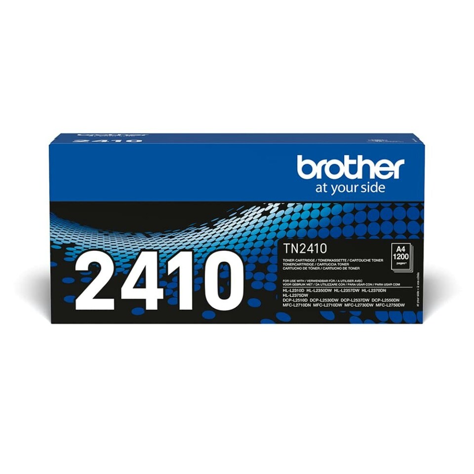 image 1 of Brother TN-2410 Toner Cartridge, Black, Single Pack, Standard Yield, Includes 1 x Toner Cartridge, Brother Genuine Supplies