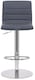 image 3 of Deluxe Aldo Bar Stool - Charcoal Grey, Weighted Base, Adjustable Swivel Seat