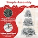 image 7 of COSTWAY 6FT Artificial Christmas Tree Pre-lit Hinged Xmas Tree with LED Lights Green