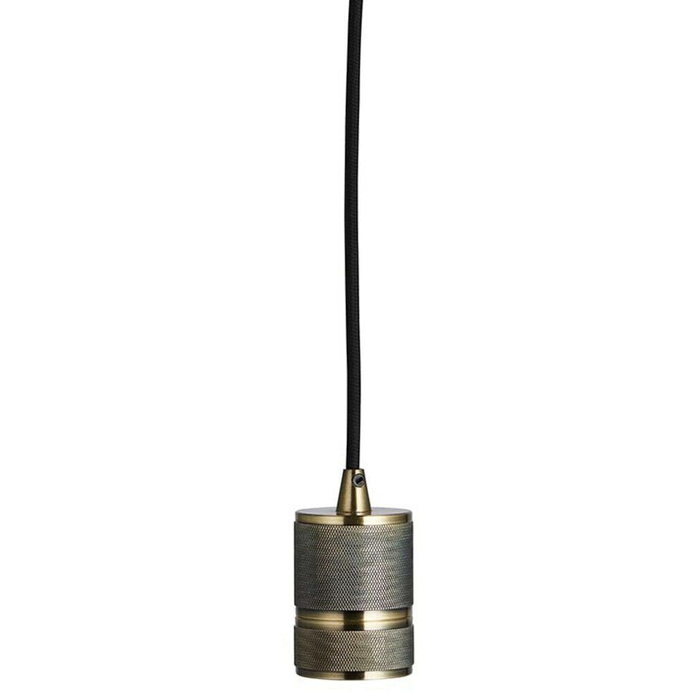 Loops Ceiling Pendant Light Antique Brass Plate 60W E27 Dimmable Cable Set in Metallics