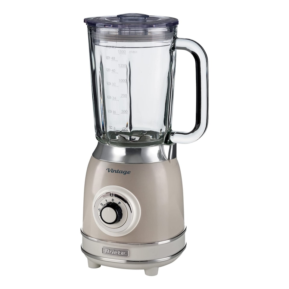 image 1 of Ariete 58303, Vintage Glass Jug Blender, 1.5 Litre, Cream
