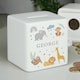 image 2 of Personalised Safari Animals Ceramic Square Money Box