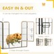 image 6 of PawHut 16 Panels Heavy Duty Puppy Play Pen for Small, Medium Dogs 80Hcm
