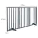 image 5 of Living and Home Wooden Foldable Freestanding 3 Panel Pet Gate - Grey