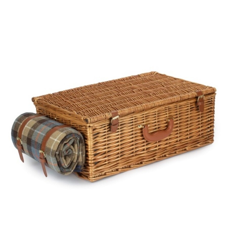 image 1 of Deluxe 4 Person Ravenstor Fitted Wicker Picnic Basket