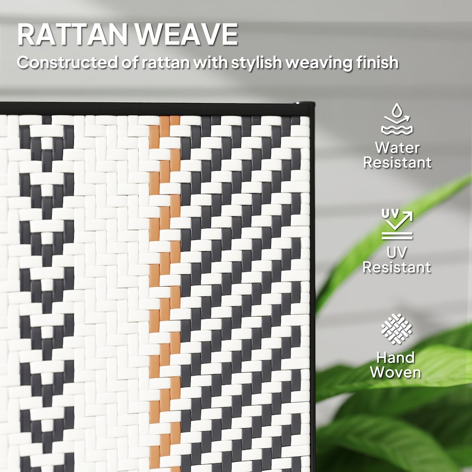 image 1 of Outsunny Folding Rattan Garden Chairs Set of 2, 5-Position Reclining Garden Dining Chairs, High Back PE Wicker Outdoor Recliners with Armrest and Steel Frame for Patio, Terrace, Balcony, Black | Black | Black