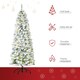 image 4 of HOMCOM 6FT Prelit Snow Flocked Christmas Tree w/ Light, Xmas Decoration Green