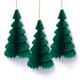 image 1 of Pack of 3 Paper Honeycomb Christmas Tree Baubles