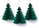 image 1 of Pack of 3 Paper Honeycomb Christmas Tree Baubles