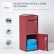 image 5 of SMART PARCEL BOX® Large Curved Top Front Access Dark | Red | 1