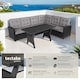 image 2 of Garden Furniture Set Catania - for 6 people, weather-resistant, thick cushions | Black | black | 120 x 65 x 73 cm | 1
