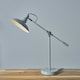 image 2 of ValueLights Retro Grey Chrome Adjustable Stem Retro Shade Table Desk Lamp