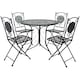 image 1 of Charles Bentley Garden Blue Mosaic 5 Piece Dining Set With Folding Chairs Patio