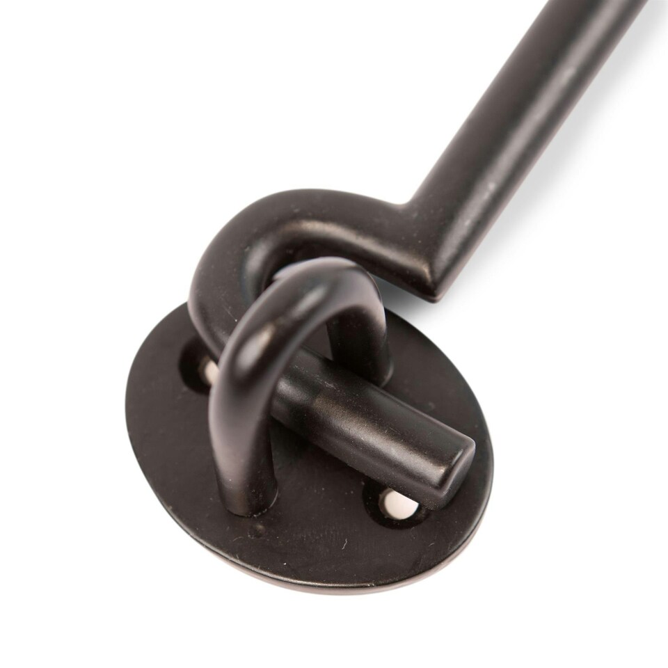 image 1 of Hammer & Tongs Rustic Cabin Hook and Eye - W165mm - Black