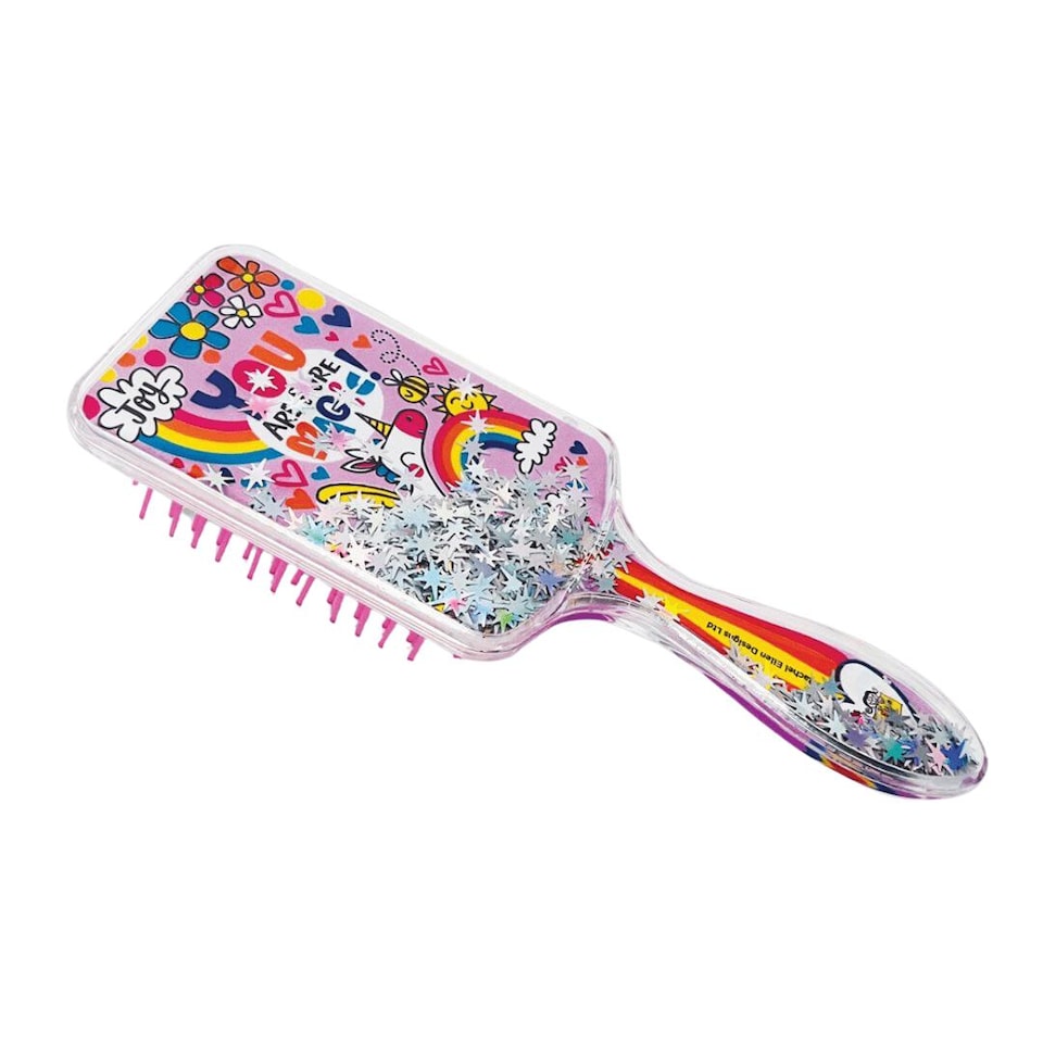 Rachel Ellen Joyful Hairbrush with Sparkles