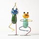 image 7 of Homescapes Metal ‘Half Tree’ Yoga Frog - 29 cm Tall