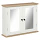 image 1 of kleankin Bathroom Mirror Cabinet Wall Mounted Storage Cupboard W/ Double Door