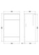 image 2 of Balterley Alrewas Contemporary Floor Standing WC Unit with Coordinating Worktop, Gloss White, 500mm