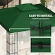 image 9 of Outsunny 3(m) 2 Tier Garden Gazebo Top Cover Replacement Canopy Roof Dark Green