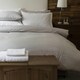 image 2 of Belledorm 540 Thread Count Satin Stripe Duvet Cover Set - Platinum - Double