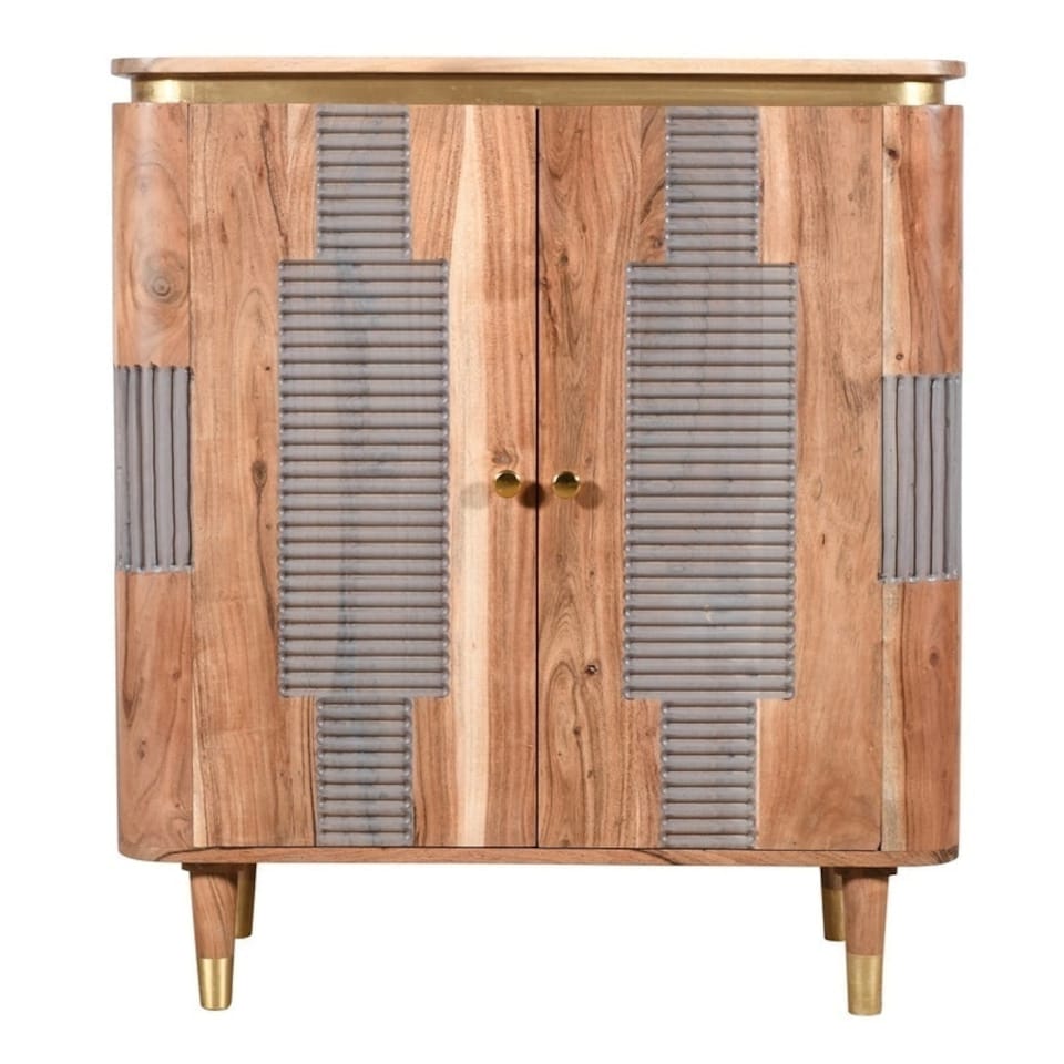image 1 of Wilton 2 Doors Sideboard - Acacia Wood - L40 x W80 x H95 cm Brown