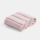 image 1 of OHS Thin Stripes Polar Fleece Throw Blanket Lightweight Bedspread | Multi | Pink/Green