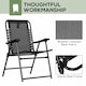 image 5 of Outsunny 2Pcs Outdoor Patio Folding Chairs, Portable Garden Loungers Black