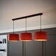 image 2 of ValueLights Shaw Matte Black 3 Drop Bar Rust Shades and Bulbs