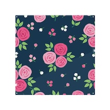 Rose Bud Pattern Splash Back | White