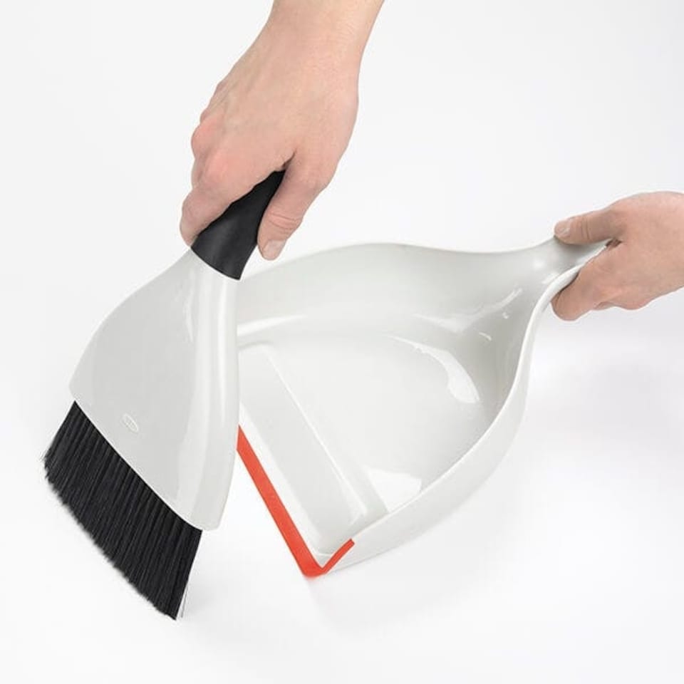 image 1 of OXO Good Grips Dustpan & Brush Set White