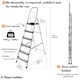 image 10 of Lightweight Step Ladders - Compact Aluminium Stepladder with Non-Slip Wide Step, Portable Silver Color - Tall Folding Ladder with Platform Silver | 6 - Step 181 cm