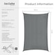 image 6 of Sun Sail Sonny, UV Protected, Water-Resistant and Anti-Tear | Grey | grey | 3 x 4 m | 1
