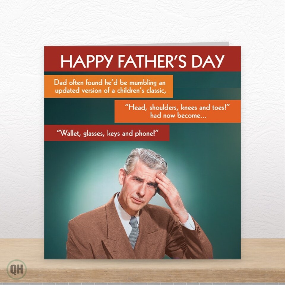 image 1 of Wallet, Glasses, Keys And phone!  - Funny Father's Day Card