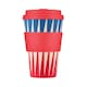 image 1 of Ecoffee Cup 14oz 400ml Reusable Eco-Friendly, Plant Based Coffee Cup with Silicone Lid & Sleeve, Dale Buggins | Multi | Dale Buggins