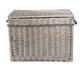 image 3 of 58cm Unlined Antique Wash Wicker Storage Basket | Brown | Brown | One Size