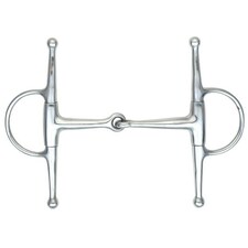 Shires Jointed Horse Eggbutt Snaffle Bit - Silver - 4.5in (UTER842)
