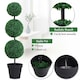 image 5 of Outsunny 2 PCS Artificial Boxwood Three Balls Tree Decorative  Plant Leaves