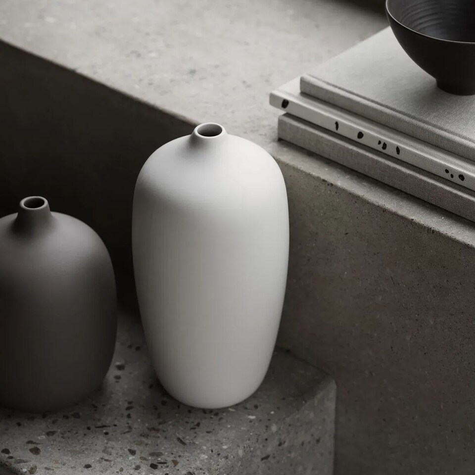 image 1 of Blomus Ceola Ceramic Vase 19cm - Satellite