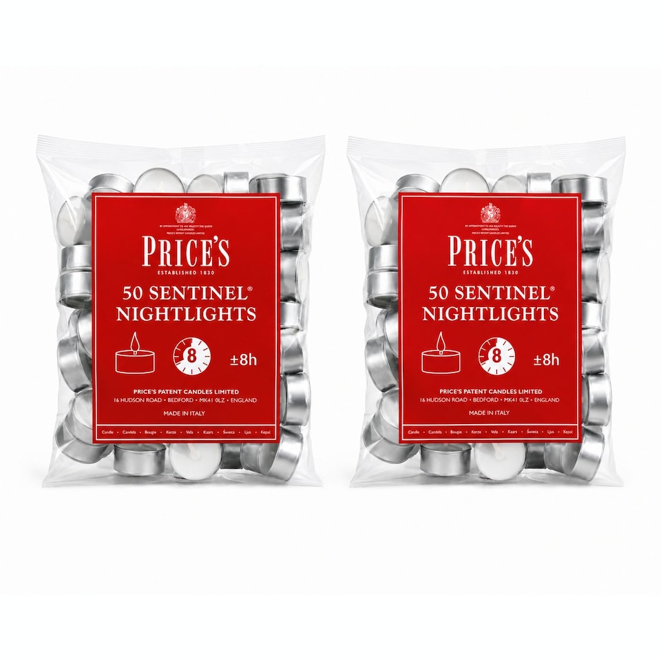 image 1 of Price's Candle Sentinal Nightlights Bundle - Bag of 50 x 2