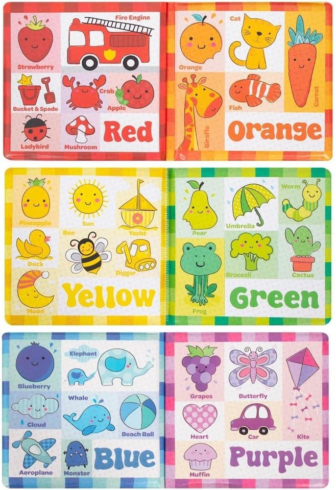 image 1 of Pack Of 4 Baby Bath Books Educational Number Letters Stimulating Sensory